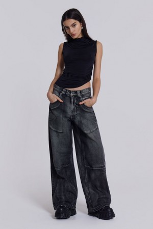 Jadedlondon Black Ethereal Colossus Jeans | JADLDN24432