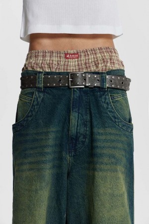 Jadedlondon Brown Check Boxer | JADLDN24568