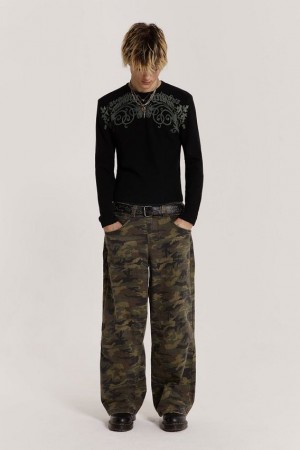 Jadedlondon Camo Colossus Baggy Jeans | JADLDN24390