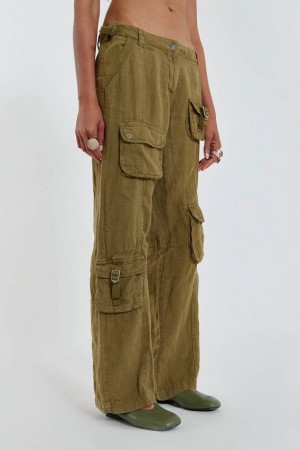 Jadedlondon Devon Linen Cargo Trousers | JADLDN24075