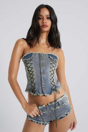 Jadedlondon Get Riding 5 In 1 Detachable Denim Jumpsuit | JADLDN23931