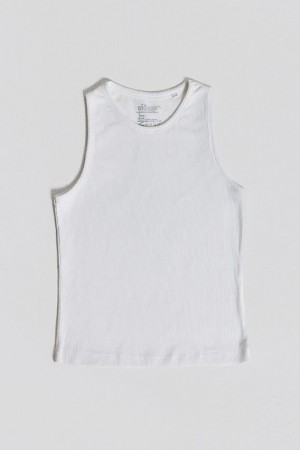 Jadedlondon Ntrls White Rib Vest | JADLDN24708