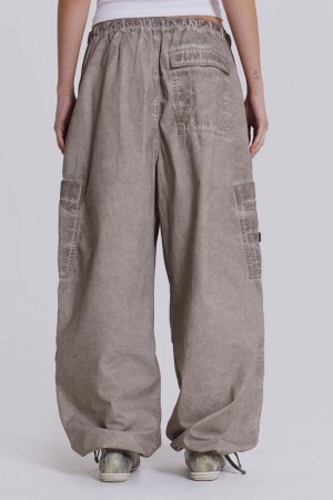 Jadedlondon Stone Oil Wash Parachute Pants | JADLDN24091