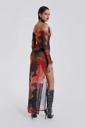 Jadedlondon Valencia Print Maxi Dress | JADLDN23817