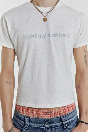 Jadedlondon Want My Number? Tee | JADLDN24628