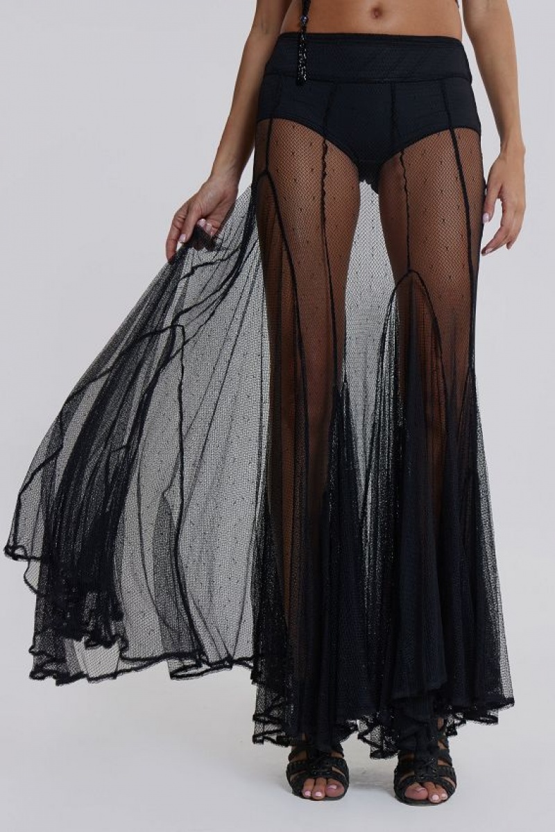 Jadedlondon Abyss Mesh Maxi Skirt | JADLDN24203