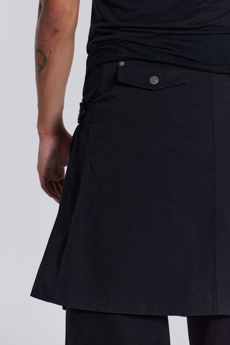 Jadedlondon Black Anarcho Kilt | JADLDN24788