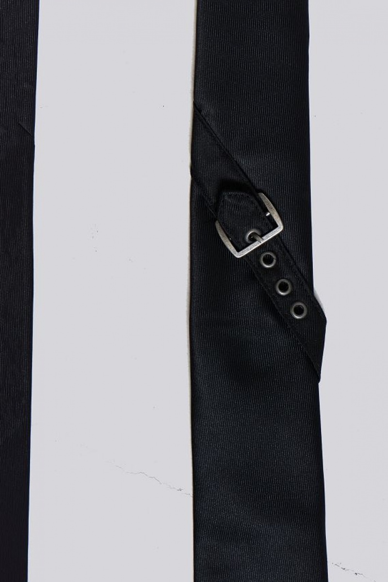 Jadedlondon Black Buckle Tie | JADLDN24892