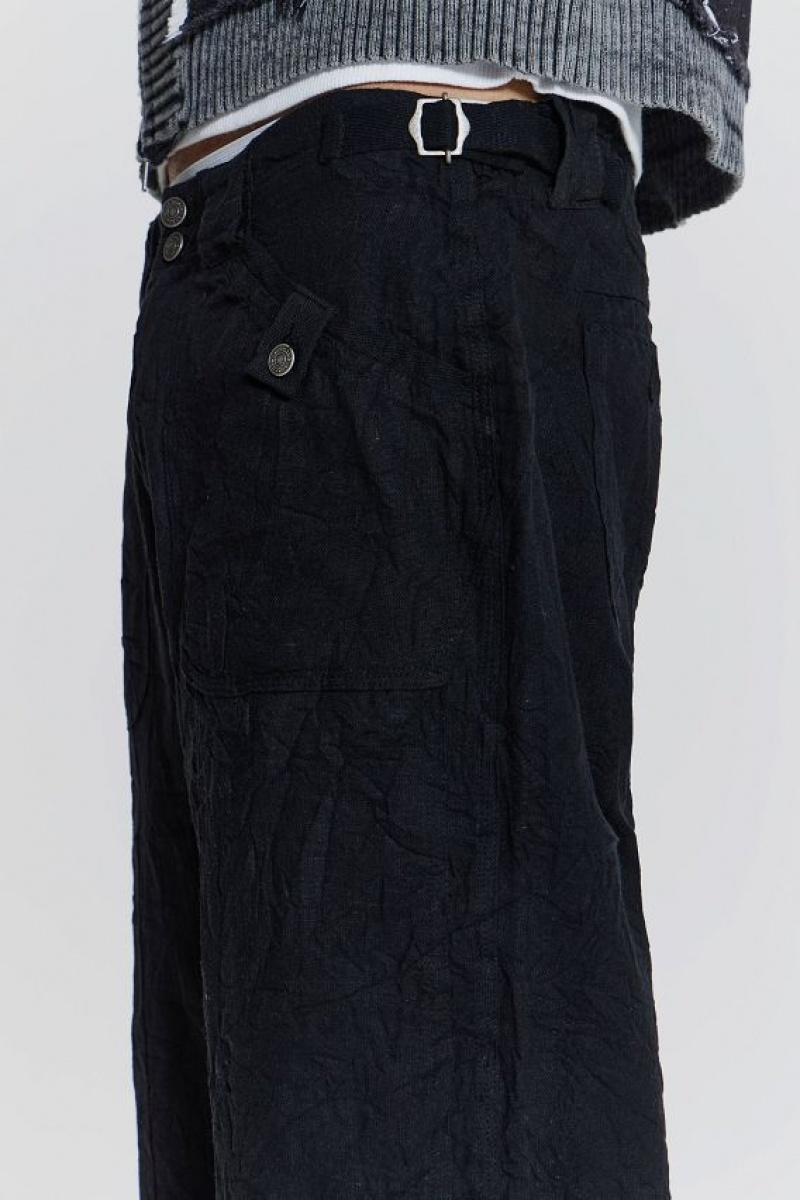 Jadedlondon Black Creased Pants | JADLDN24770