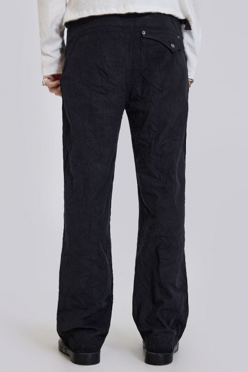 Jadedlondon Black Creased Pants | JADLDN24742