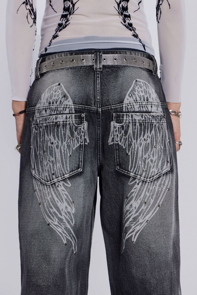 Jadedlondon Black Ethereal Colossus Jeans | JADLDN24386