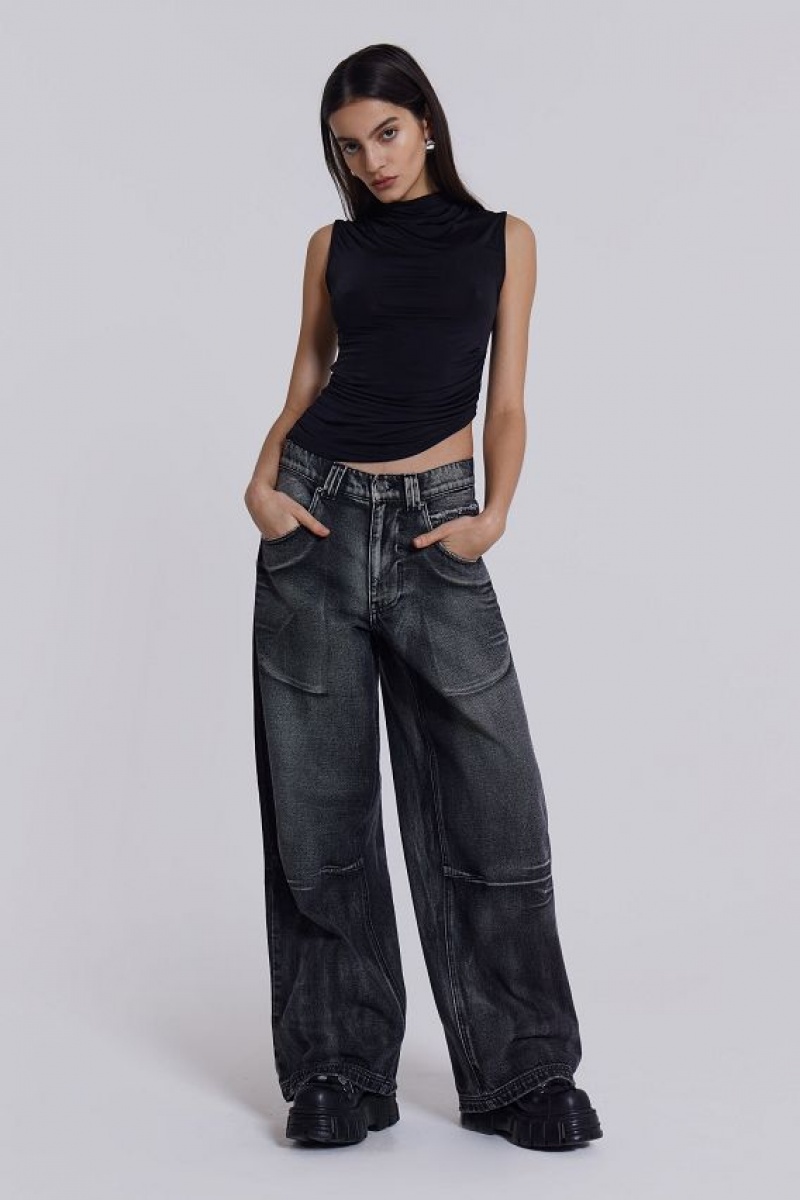 Jadedlondon Black Ethereal Colossus Jeans | JADLDN24387