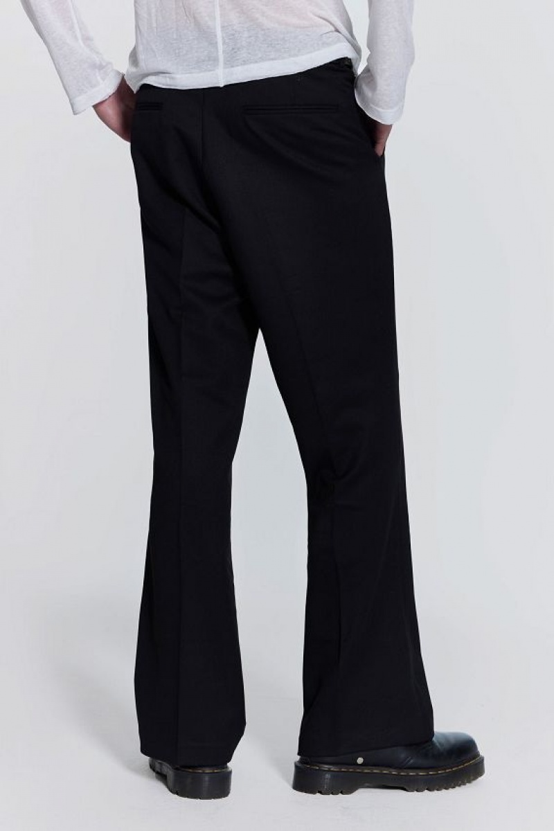 Jadedlondon Black Flared Suit Pant | JADLDN24840