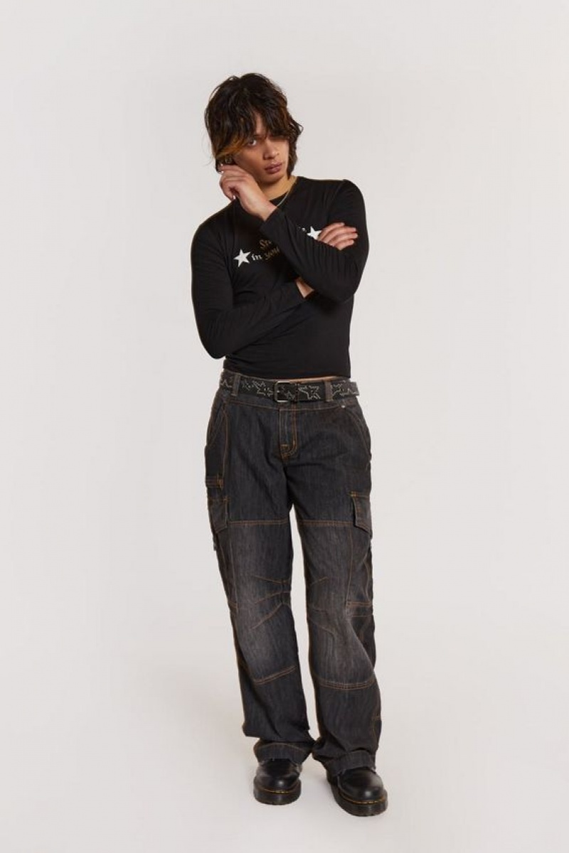 Jadedlondon Black Millennium Cargo Jeans | JADLDN24737