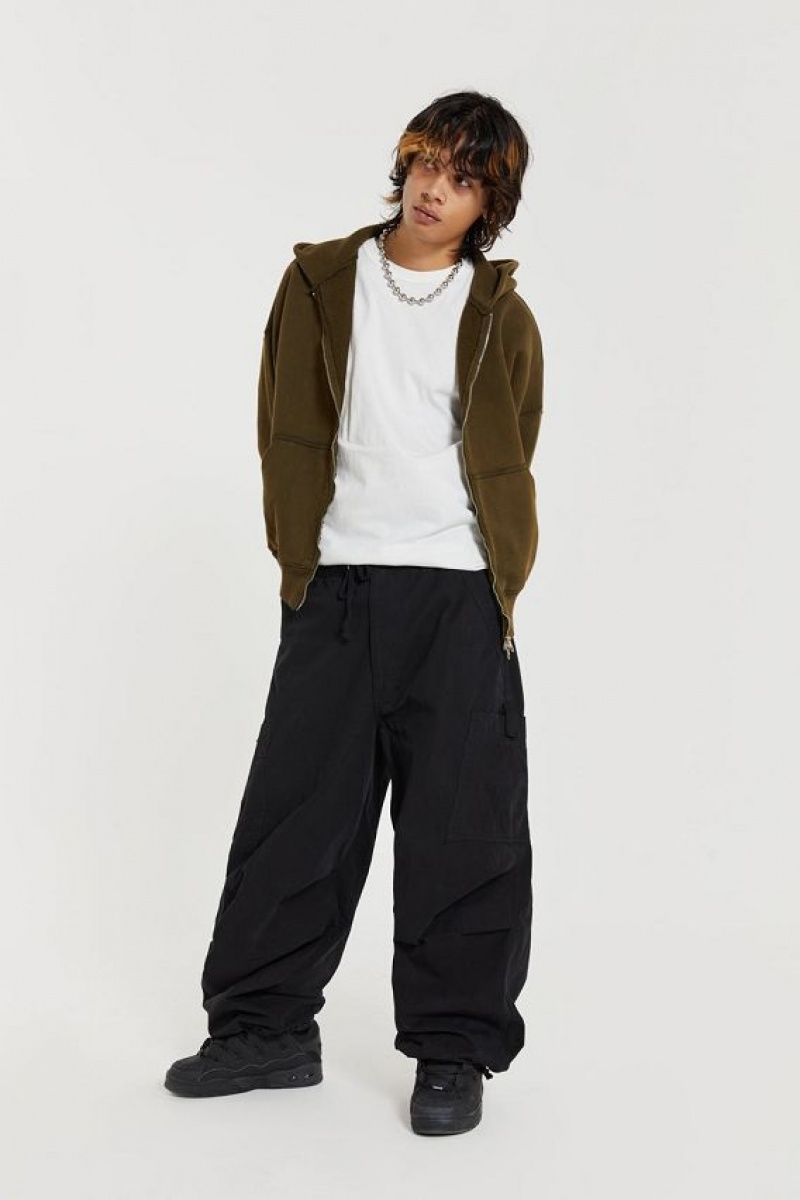 Jadedlondon Black Parachute Cargo Pants | JADLDN24758