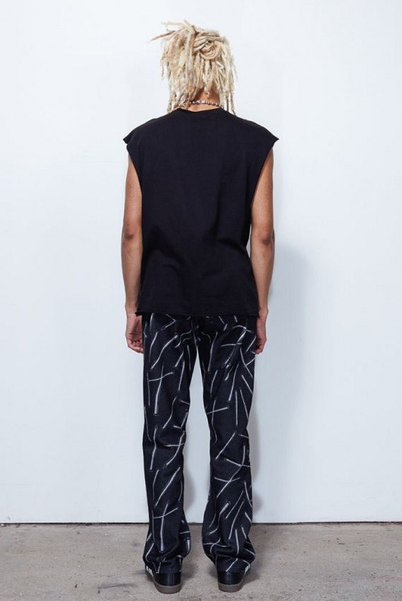 Jadedlondon Black Receipt Print Vest | JADLDN24684