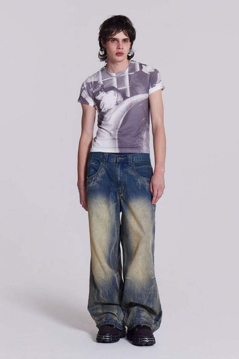 Jadedlondon Blue Ethereal Colossus Jeans | JADLDN24389