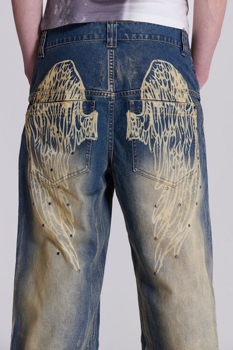 Jadedlondon Blue Ethereal Colossus Jeans | JADLDN24389