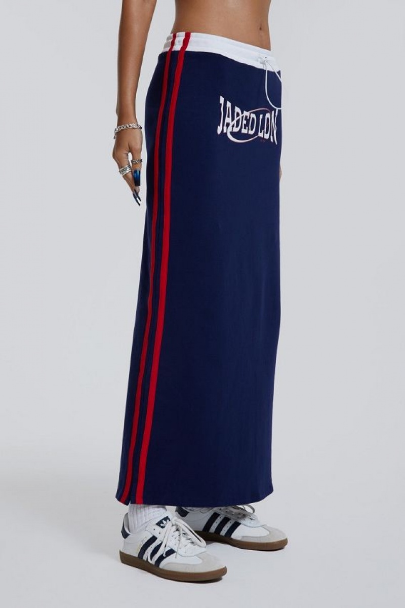 Jadedlondon Blueprint Jersey Maxi Skirt With Toggle Detail | JADLDN24202