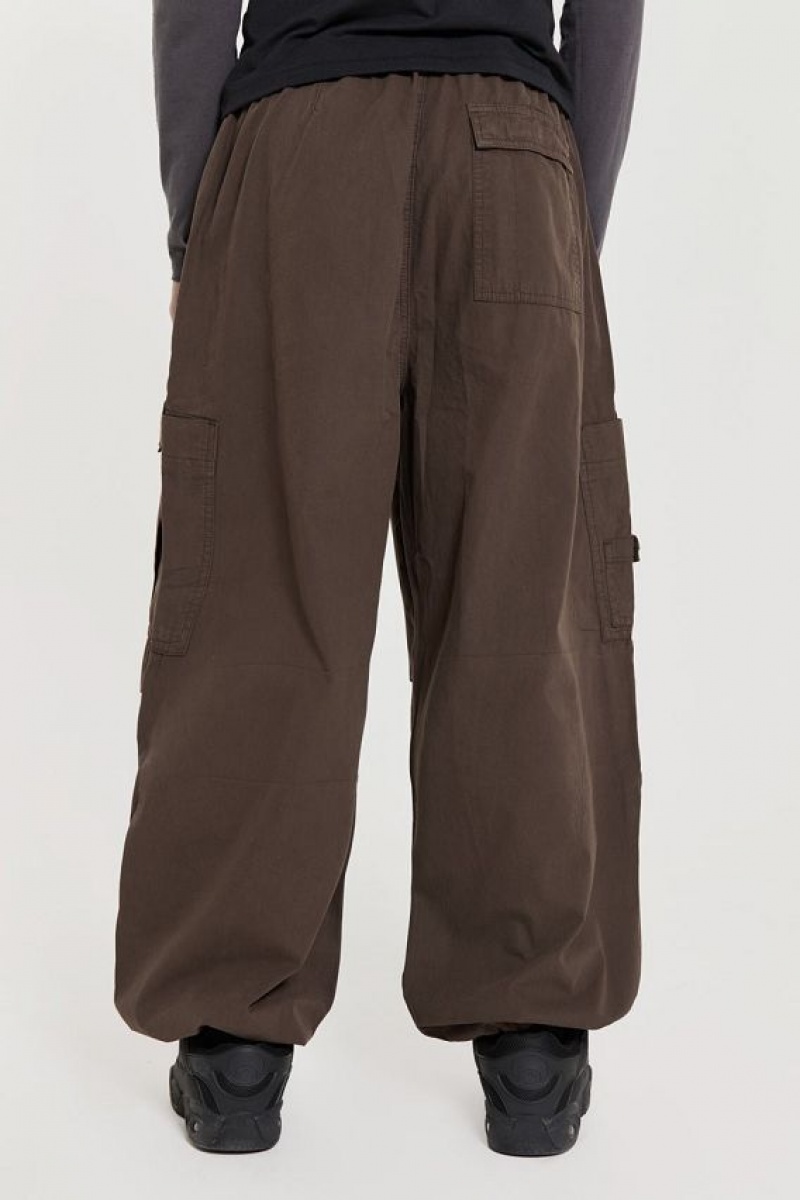 Jadedlondon Brown Parachute Cargo Pants | JADLDN24755