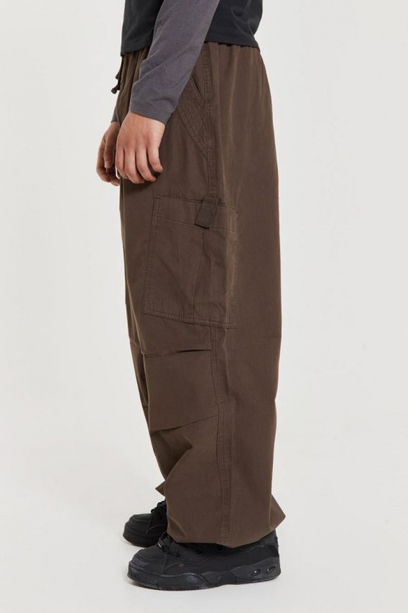 Jadedlondon Brown Parachute Cargo Pants | JADLDN24755