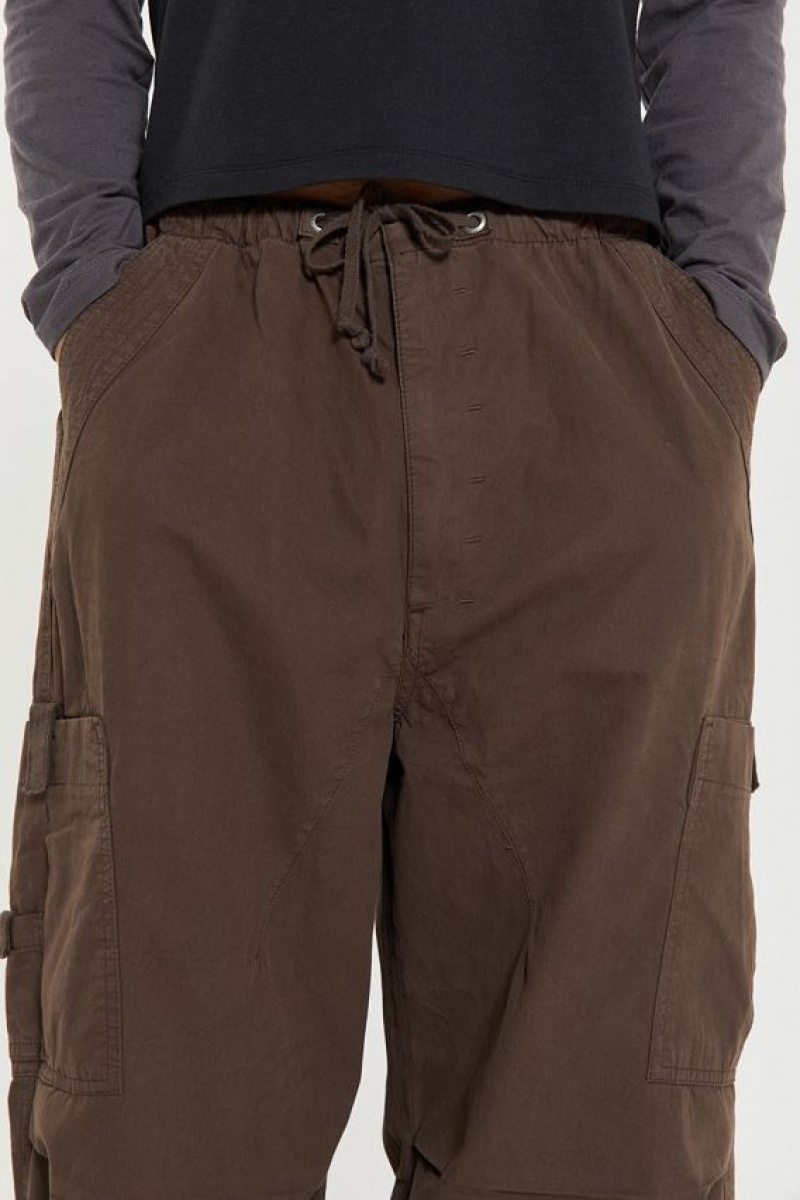 Jadedlondon Brown Parachute Cargo Pants | JADLDN24755