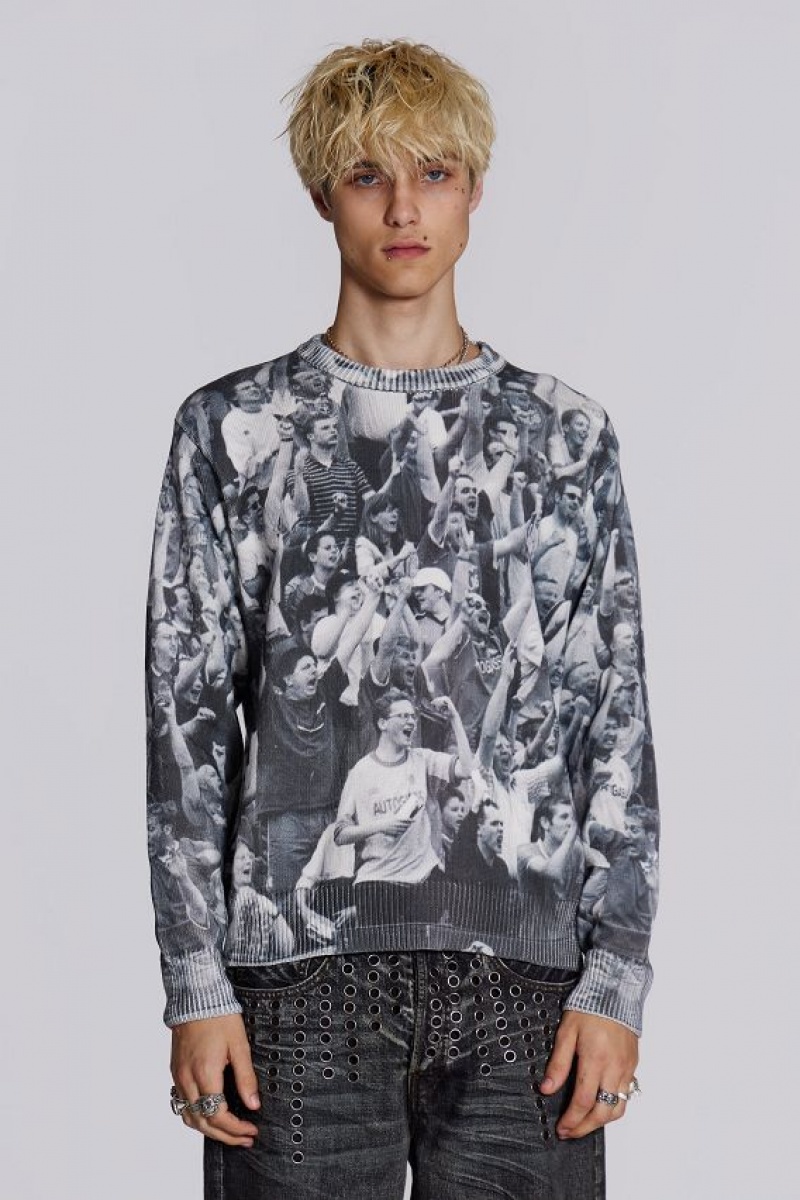 Jadedlondon Crowd Print Jumper | JADLDN24724