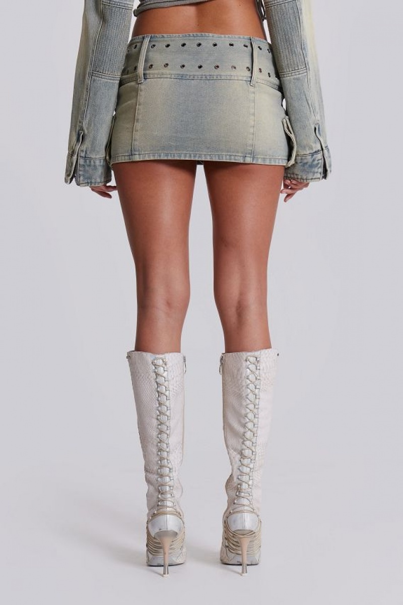 Jadedlondon Denim Assassin Micro Mini Skirt | JADLDN24257