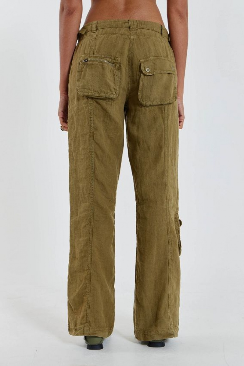 Jadedlondon Devon Linen Cargo Trousers | JADLDN24075