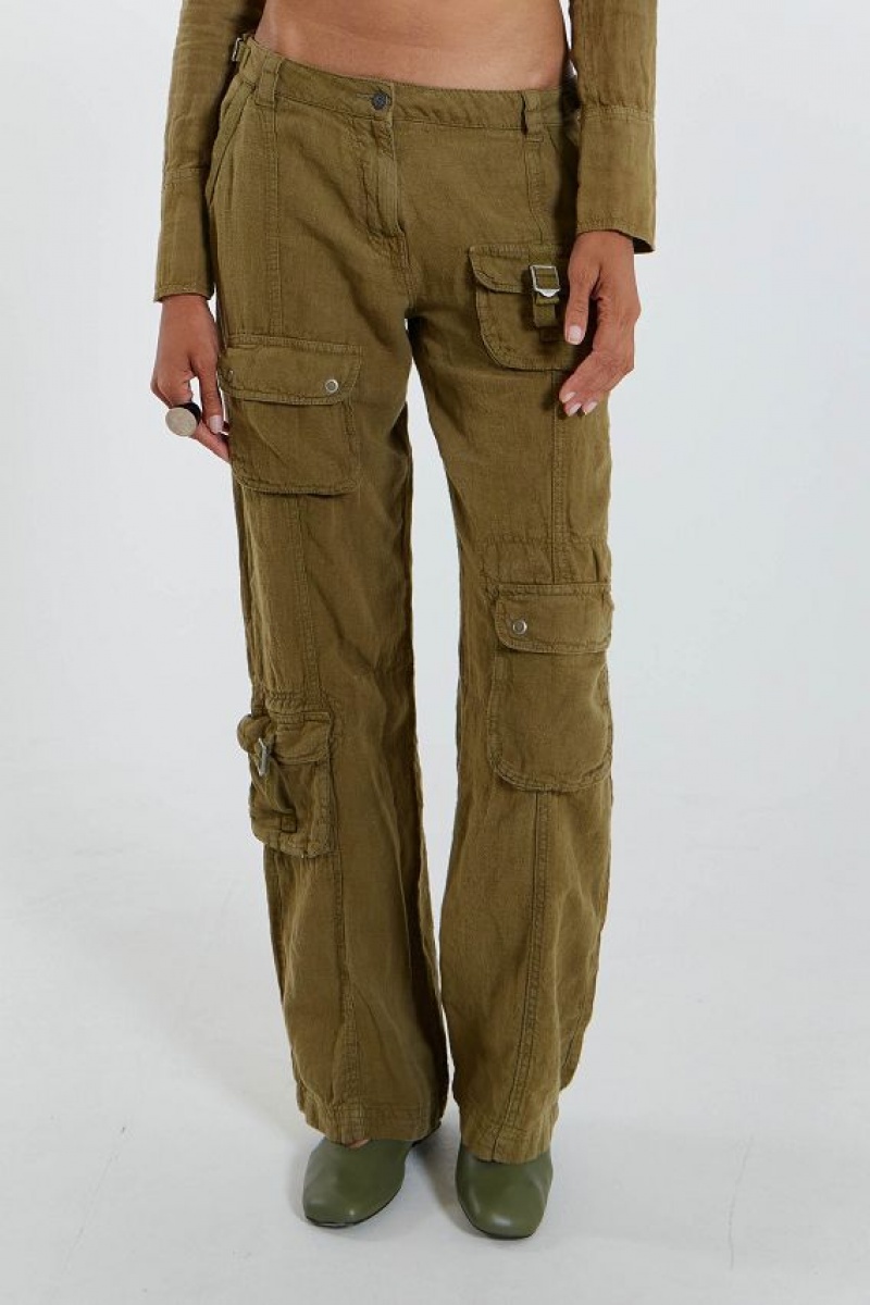 Jadedlondon Devon Linen Cargo Trousers | JADLDN24075