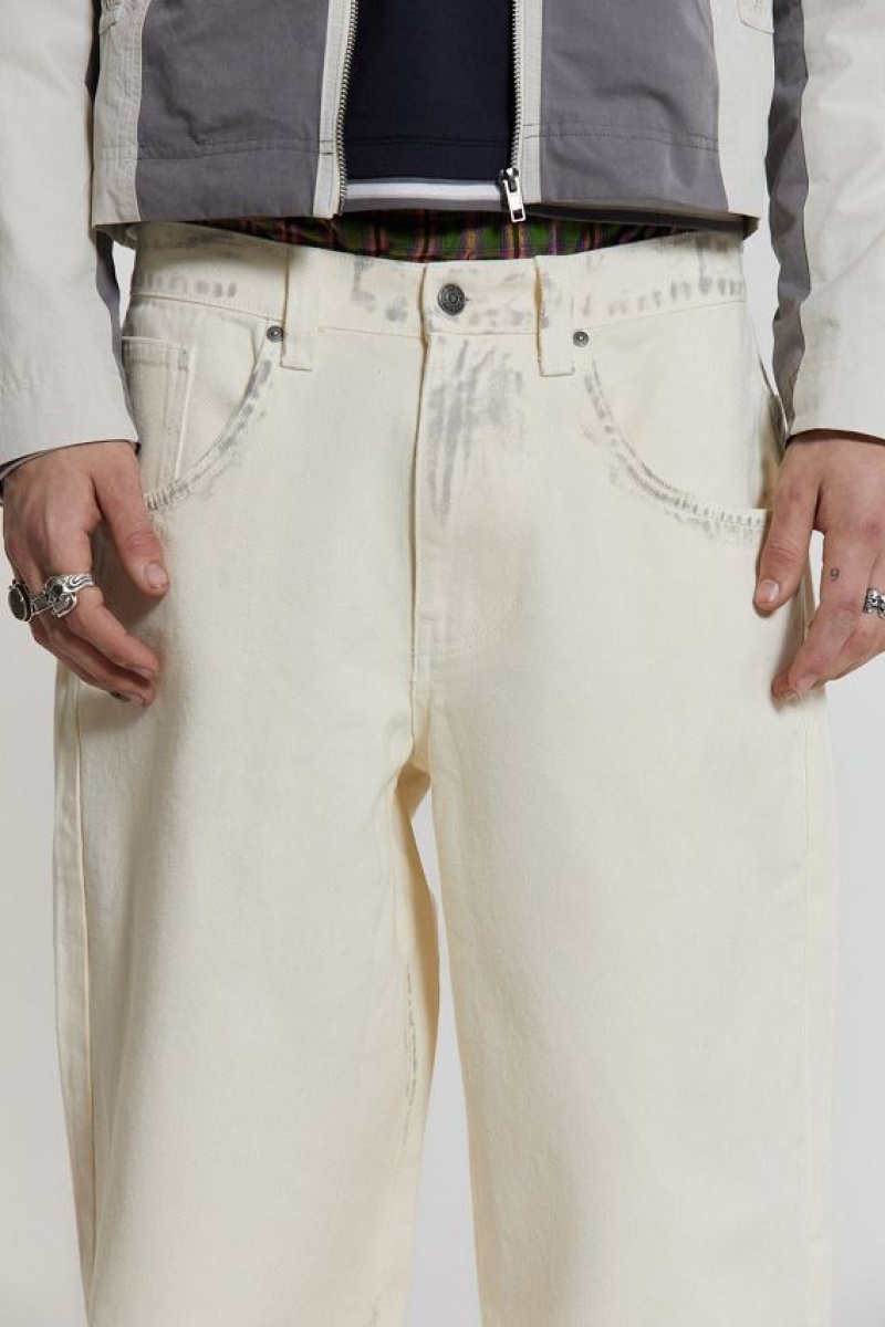 Jadedlondon Dirty White Colossus Baggy Jeans | JADLDN24381