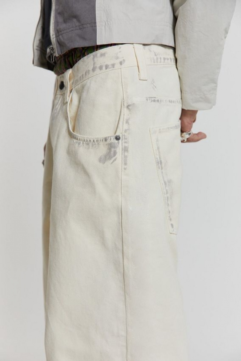 Jadedlondon Dirty White Colossus Baggy Jeans | JADLDN24381