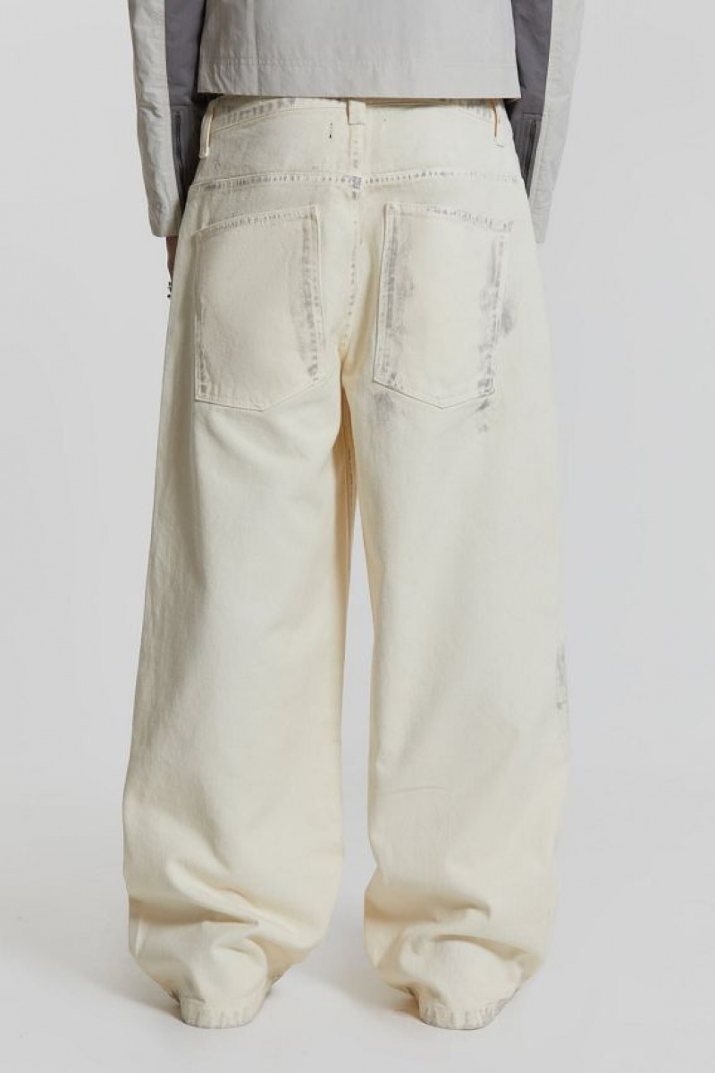 Jadedlondon Dirty White Colossus Baggy Jeans | JADLDN24381