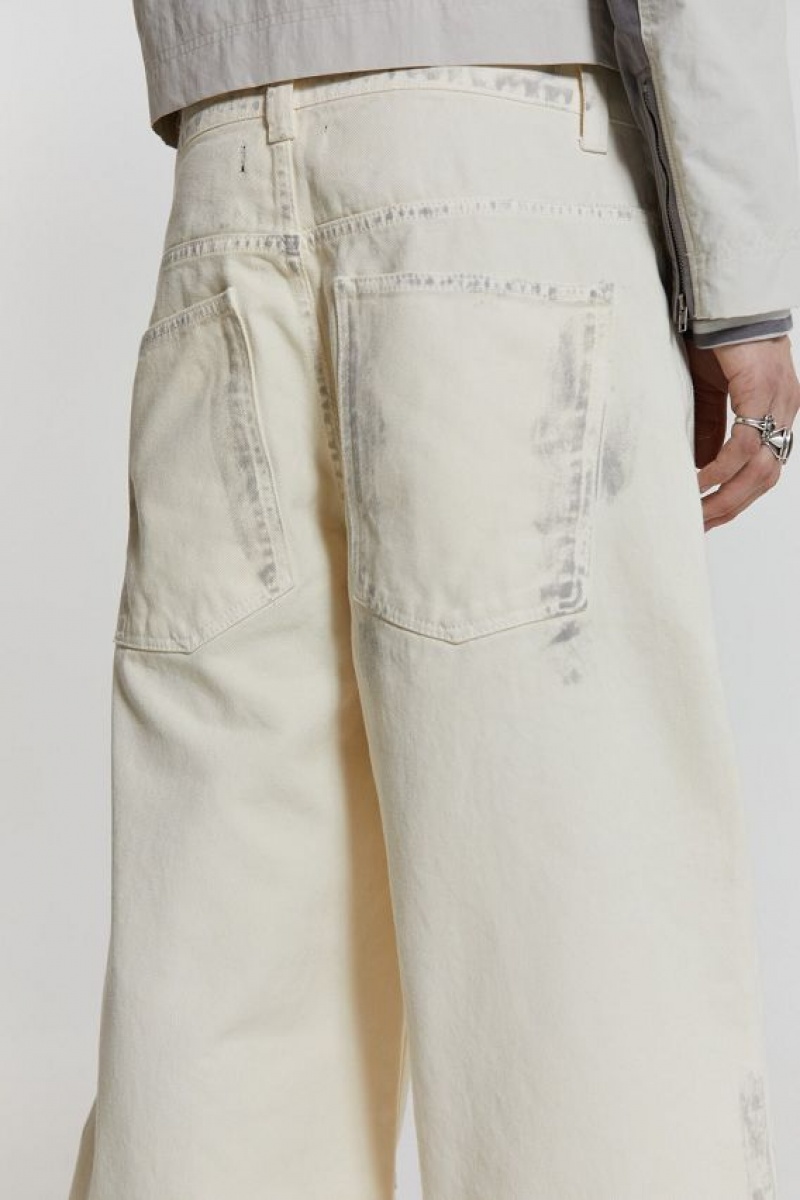 Jadedlondon Dirty White Colossus Baggy Jeans | JADLDN24381