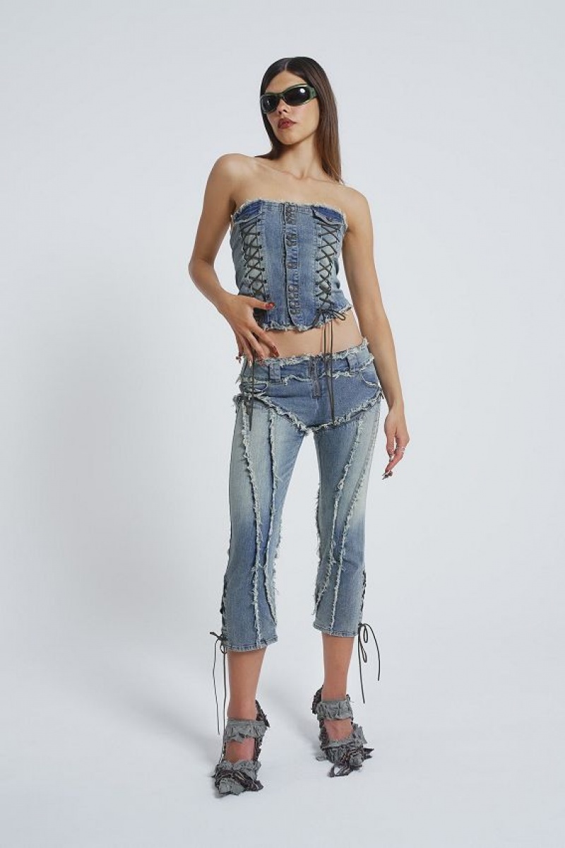 Jadedlondon Get Riding 5 In 1 Detachable Denim Jumpsuit | JADLDN24132