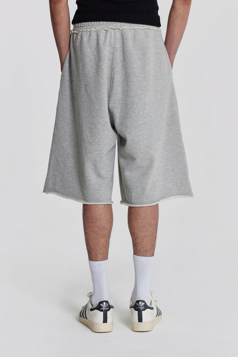 Jadedlondon Grey Marl Colossus Jogger Shorts | JADLDN24587