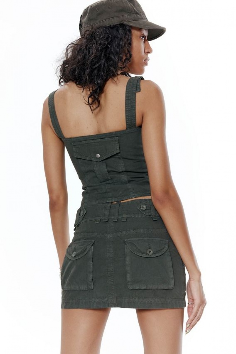 Jadedlondon Khaki Cargo Corset | JADLDN23928