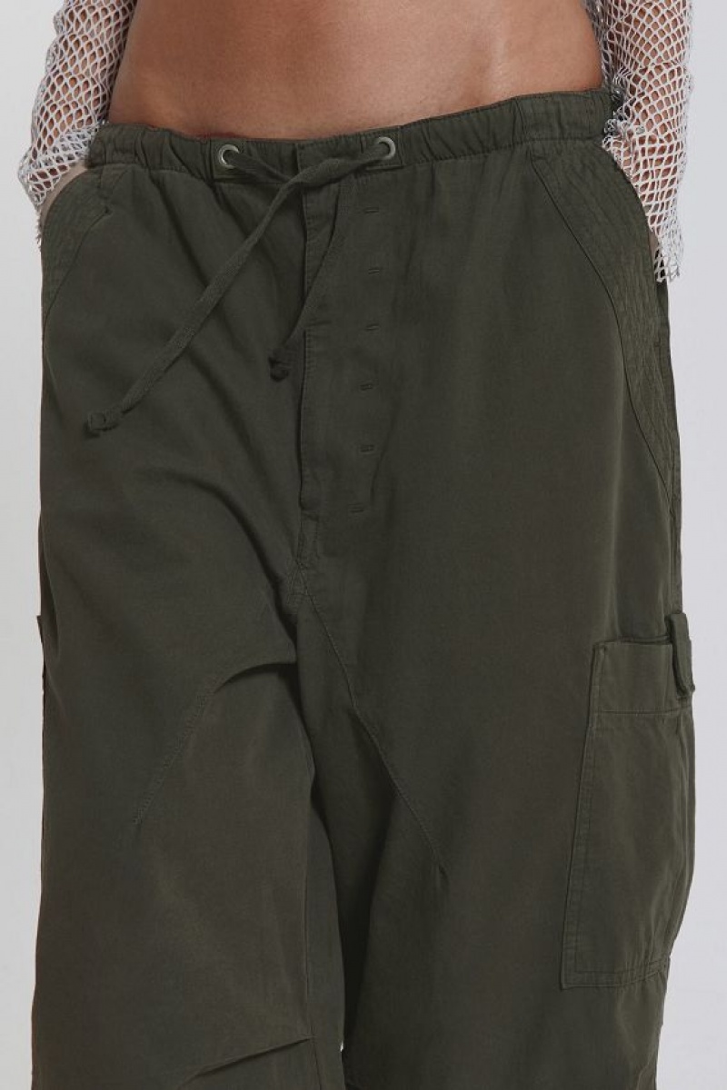 Jadedlondon Khaki Parachute Cargo Pants | JADLDN24116