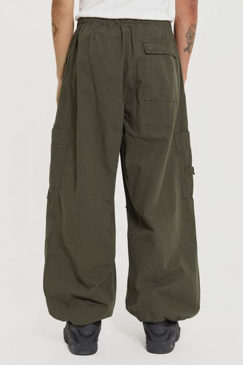 Jadedlondon Khaki Parachute Cargo Pants | JADLDN24756