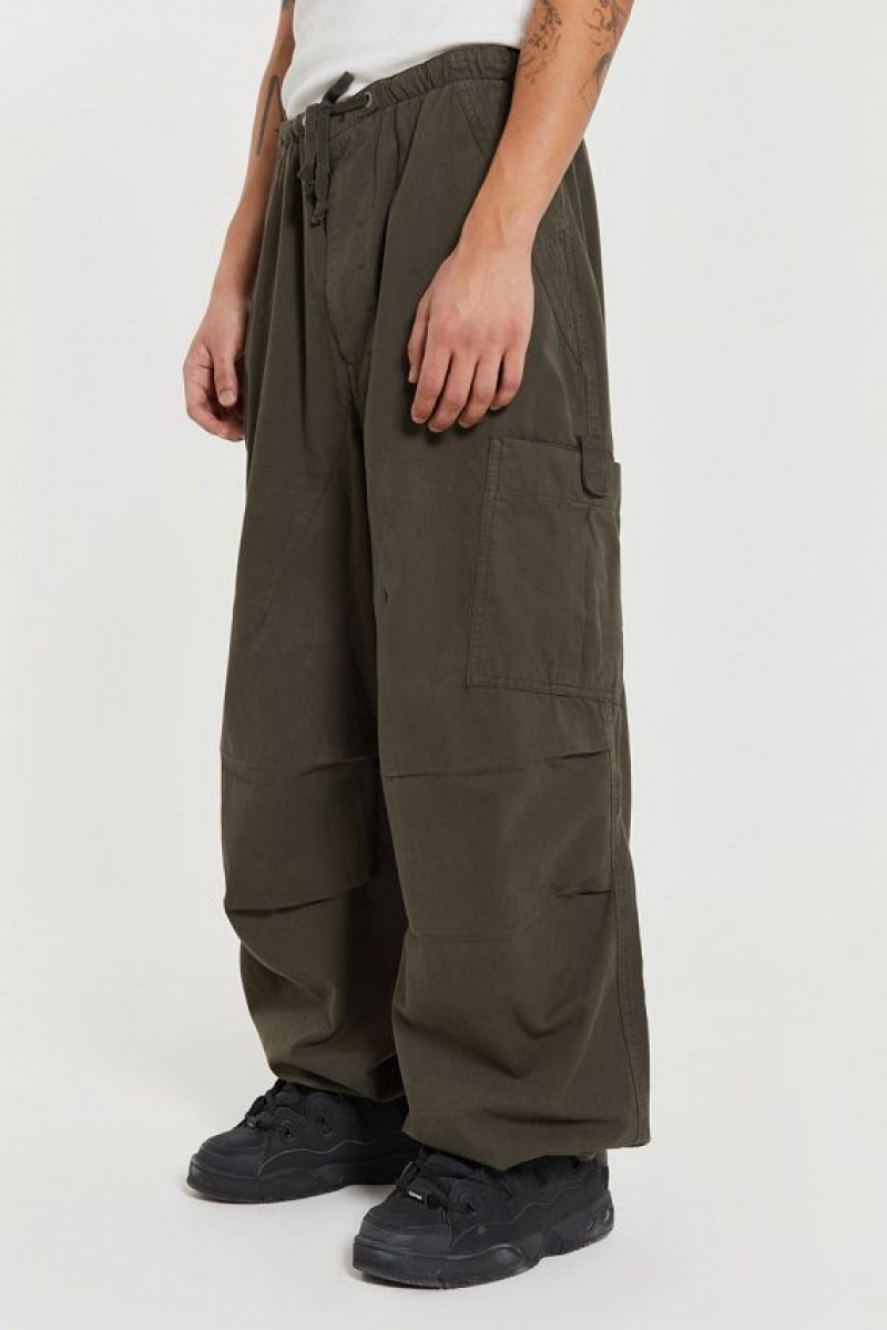 Jadedlondon Khaki Parachute Cargo Pants | JADLDN24756