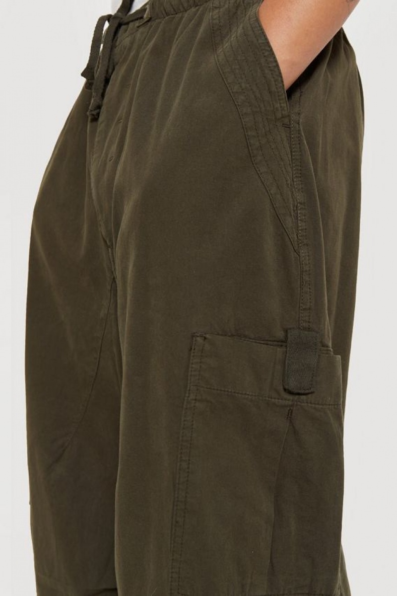 Jadedlondon Khaki Parachute Cargo Pants | JADLDN24756