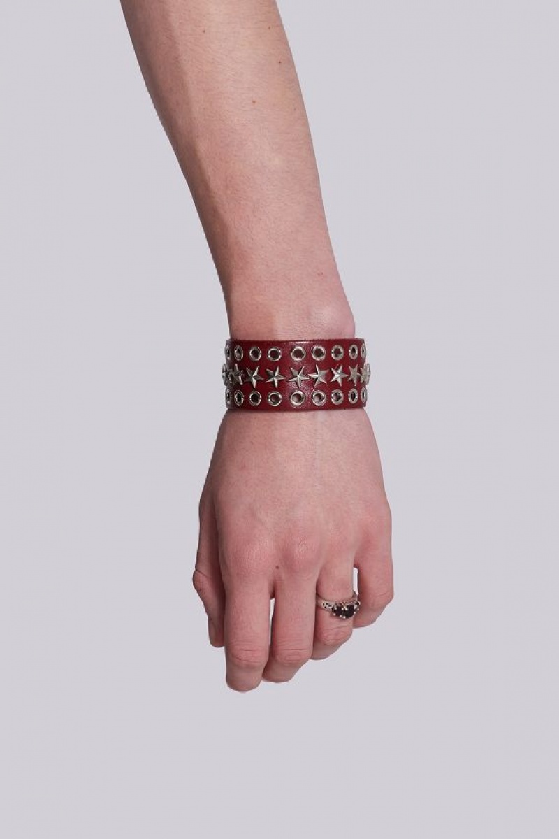 Jadedlondon Leather Studded Bracelet | JADLDN24903