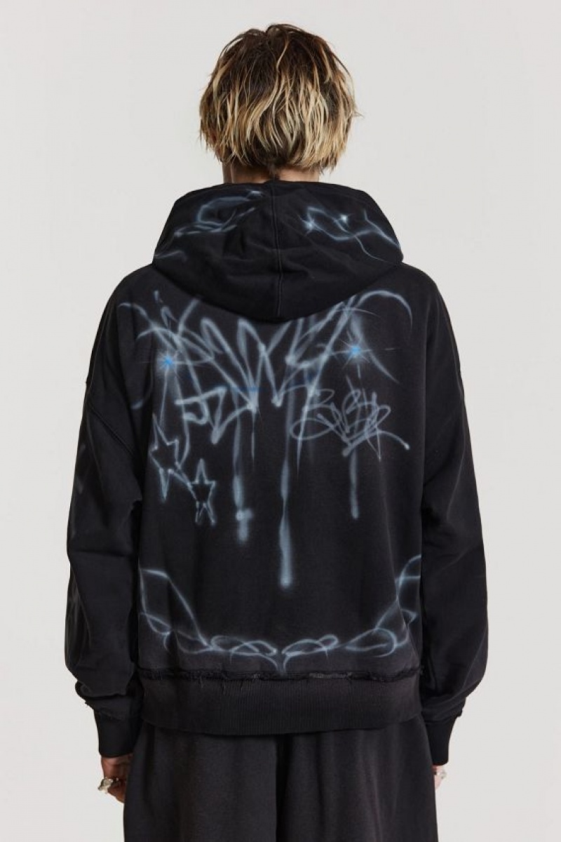 Jadedlondon Light Across The Water Zip Up Hoodie | JADLDN24854