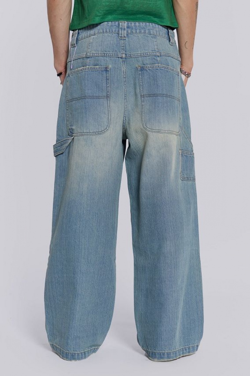 Jadedlondon Light Wash Colossus Carpenter Jeans | JADLDN24493