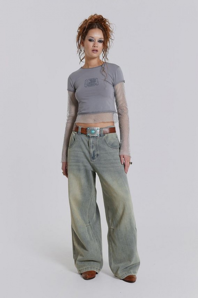 Jadedlondon Light Wash Colossus Jeans | JADLDN24416