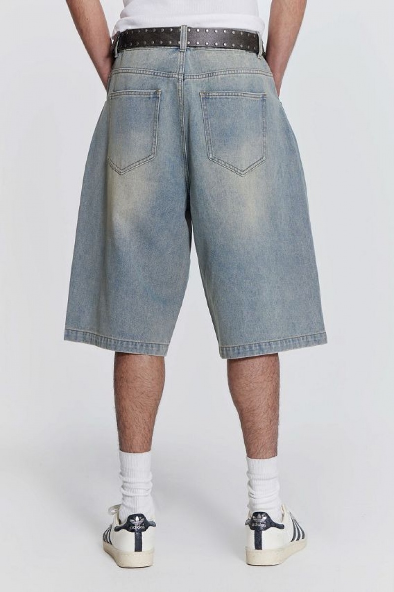 Jadedlondon Light Wash Jumbo Jorts | JADLDN24582