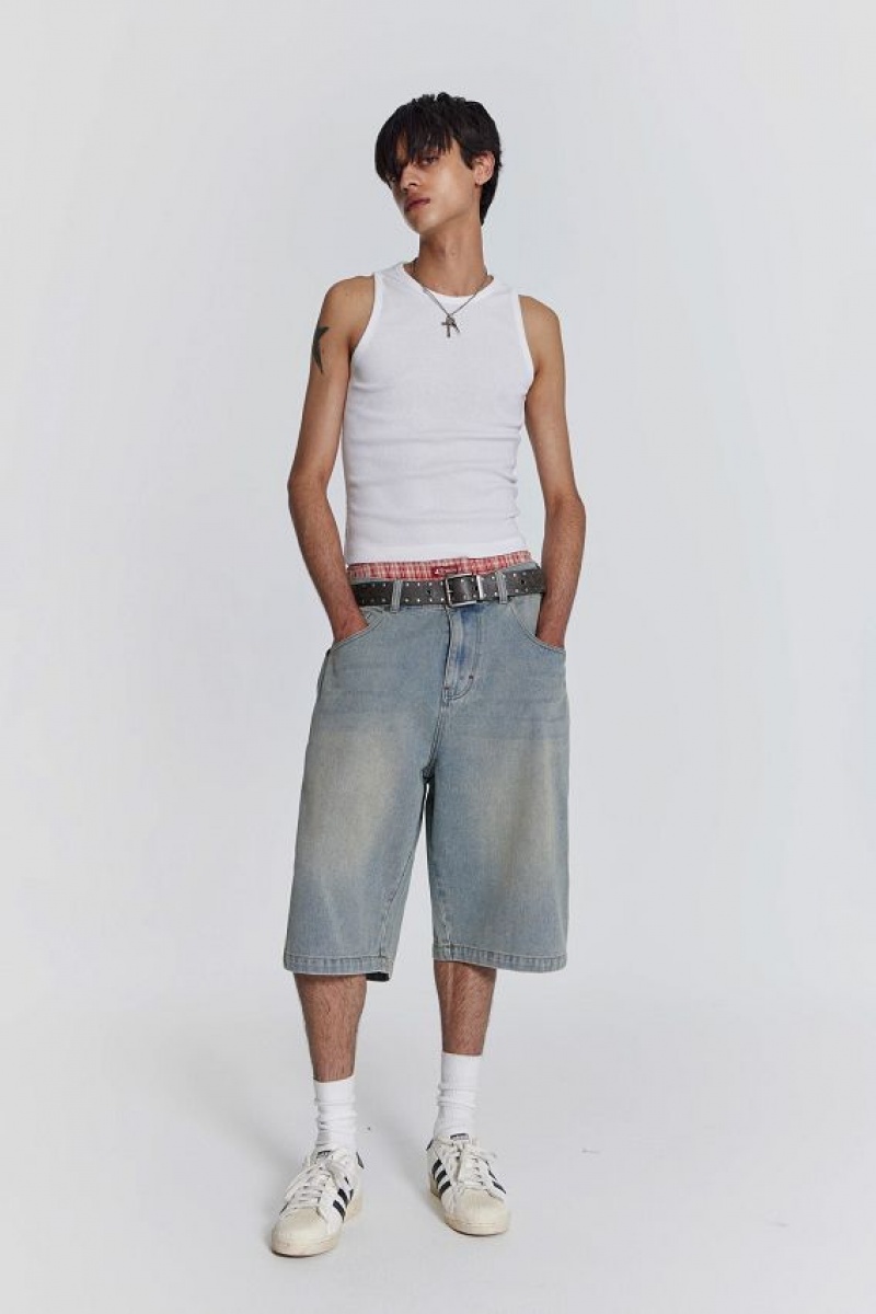 Jadedlondon Light Wash Jumbo Jorts | JADLDN24582