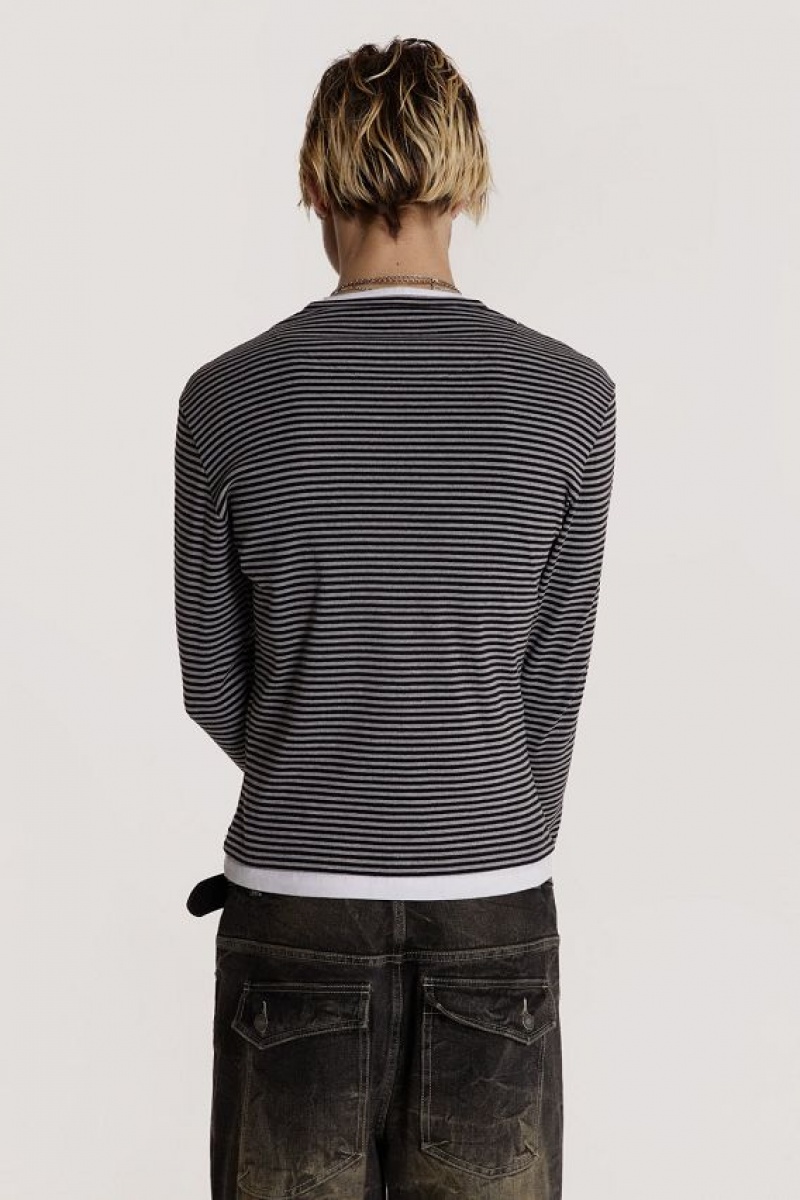 Jadedlondon Lithium Stripe Layered Long Sleeve | JADLDN24632