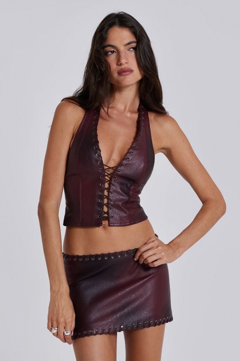 Jadedlondon Lynx Faux Leather Mini Skirt | JADLDN24253