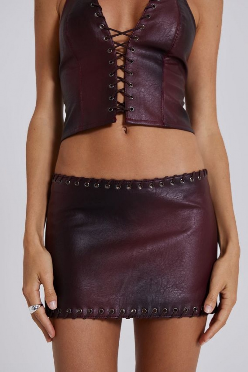 Jadedlondon Lynx Faux Leather Mini Skirt | JADLDN24253